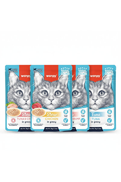 Wanpy Karışık Yaş Mama 70GrX5