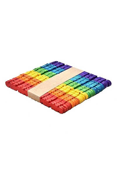 Generic Red owl 100-Piece Serrate Craft Stick Set Multicolour