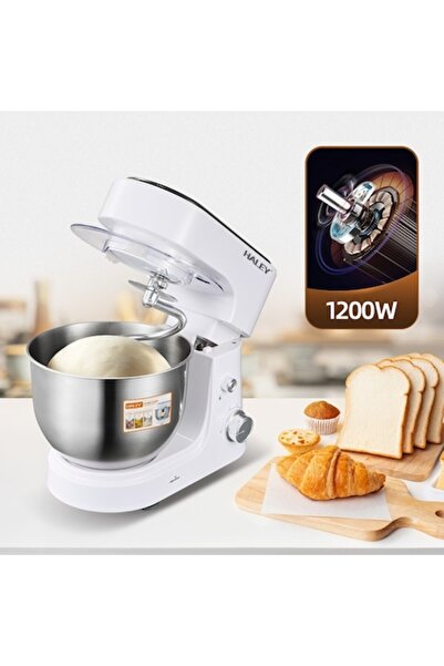 Rovitech Mixer cu bol, 1200W, 6L, 6 viteze, silentios, inox, functie pulse, alb