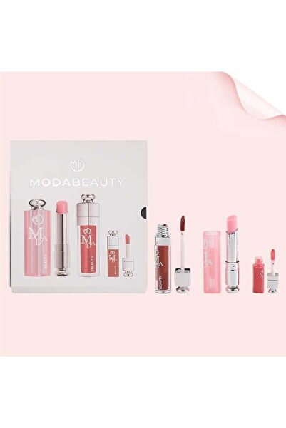 Moda Beauty مجموعة أحمر الشفاه وملمع الشفاه