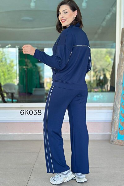 İnce Topuk Striped Modal Suit 6K058