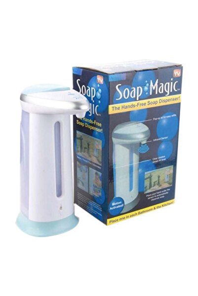 Generic موزع صابون سوب ماجيك بدون استخدام اليدين - أبيض/أزرق