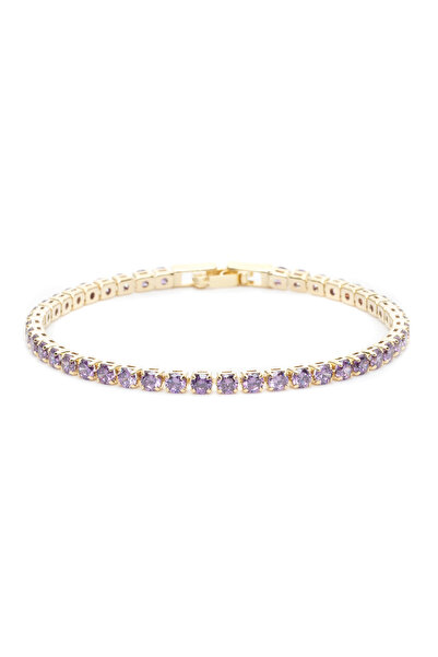 ElectraStore Brățară Tennis Cu Cristale Zirconia Mov