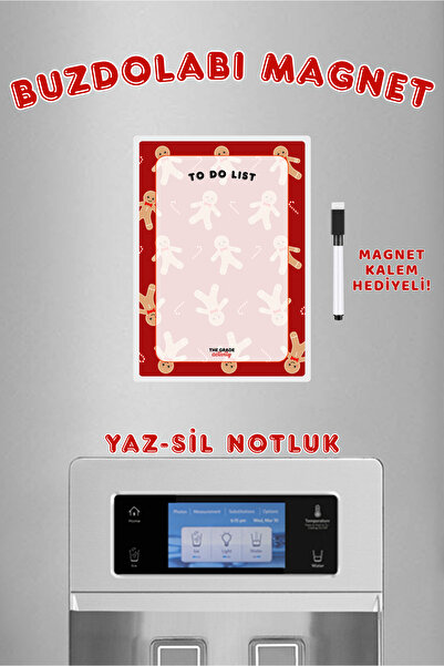 The Grade az Sil Kurabiye Adam To Do List Buzdolabı Magnetli Notluk Yılbaşı S...
