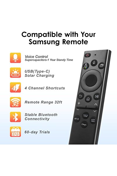 Generic Qabeetop BN59-01385A Replacement Smart TV Remote Control with Voice Search for Samsung Smart TV