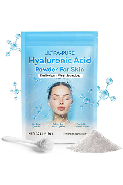 NOVA KISS Pudră de acid hialuronic, 100% pur, pentru seruri DIY, efect antiri...