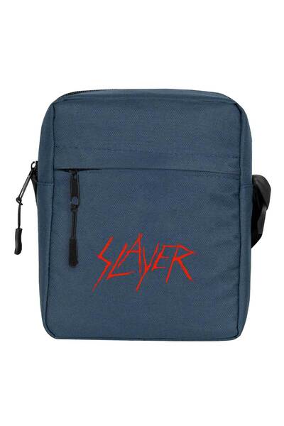 CrowsGate Geantă de umăr cu logo Slayer Culoare bleumarin