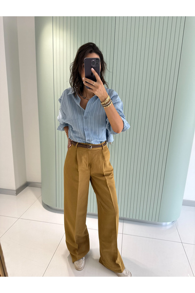 Gardropmikseri Çizgili Oversize Gömlek