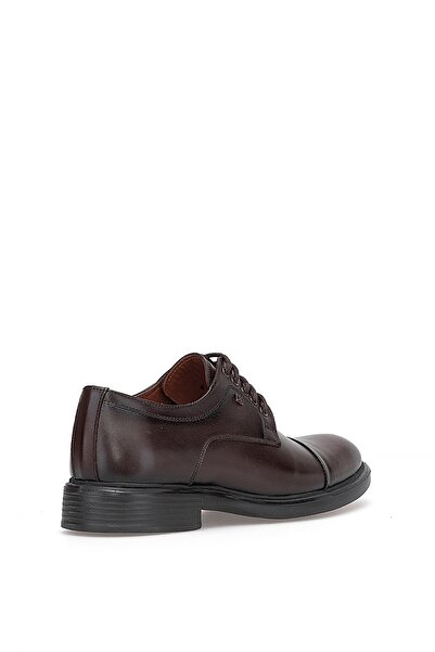 Ayakkabı Fuarı Ανδρικά κλασικά παπούτσια από γνήσιο δέρμα Elit 25KNBL962-1 καφέ