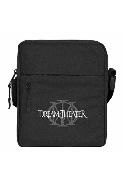 WAKHA حقيبة كتف بشعار Dream Theather باللون الأسود