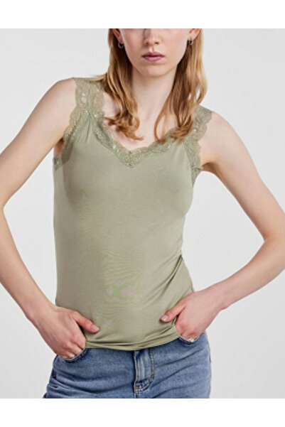 PIECES tank top, green