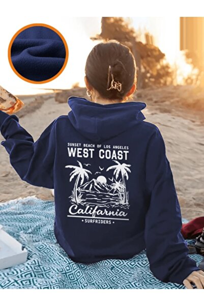 AFROGİYİM Унісекс WeatCoast з принтом Шардон 2-нитковий худі з капюшоном