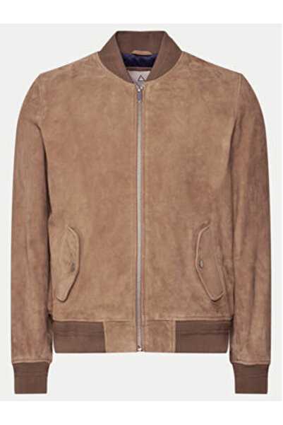 Serge Pariente Ανδρικό Δερμάτινο Μπουφάν M888 Μπεζ