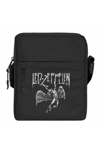 WAKHA حقيبة كتف ليد زيبلين فيلينج أنجل باللون الأسود