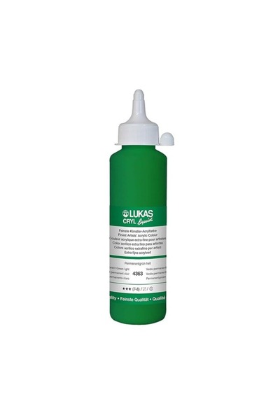 Lukas CRYL LIQUID 250ML PERMANENT GREEN LIGHT