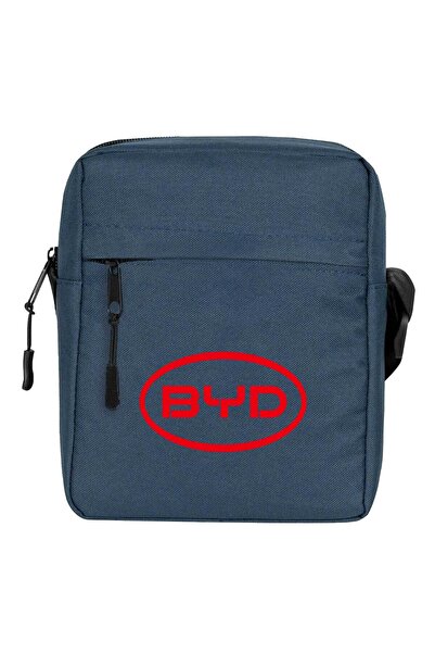 CrowsGate Geantă de umăr cu logo BYD Culoare bleumarin