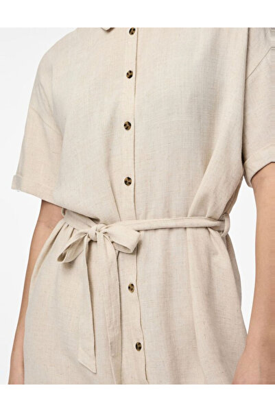 PIECES mini dress, beige