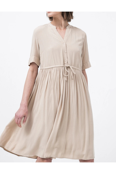 PIECES mini dress, beige