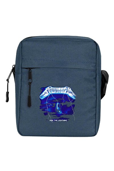 CrowsGate Geantă de umăr Metallica Ride The Light Culoare bleumarin