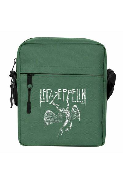 WAKHA حقيبة كتف ليد زيبلين فيلينج أنجل باللون الأخضر