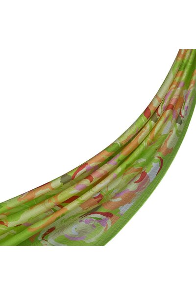 ipekevi Şal cu model Tensl cu flori emoționale 02892-verde fistic