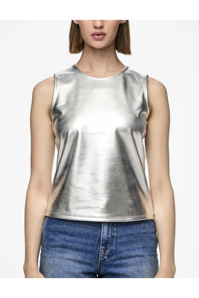 PIECES tank top, silver