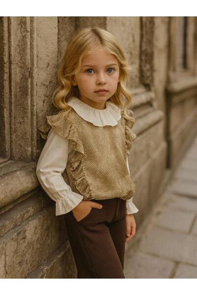 Zekids Girl's 3-Piece Sweater Shirt Pants Set