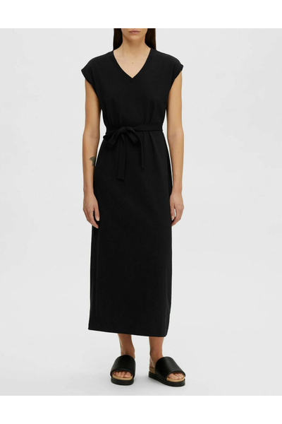 SELECTED rochie midi, neagră
