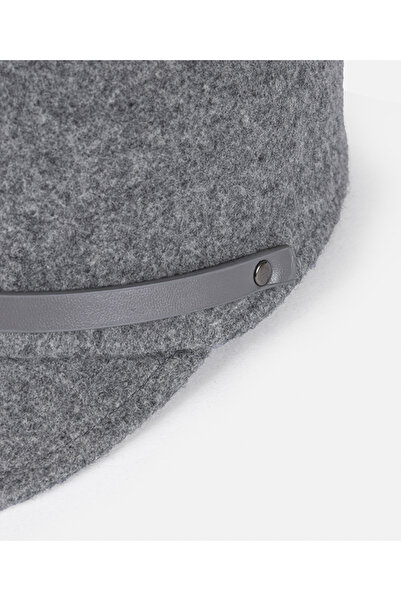 İpekyol Kontrast şeritli yün şapka