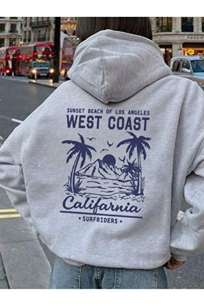 AFROGİYİM Унісекс WeatCoast з принтом Шардон 2-нитковий худі з капюшоном