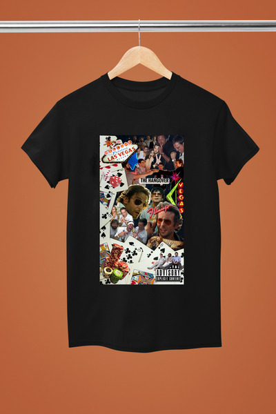 MAGORS TRIOCĂ DE BUMBAC CU MÂNĂ SCURTĂ, CU IMPRIMARE HANGOVER, CU FORMĂ REGULARĂ