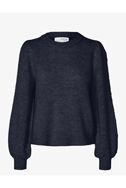 SELECTED pulover, albastru marin