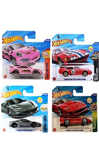 HOT WHEELS Ferrari SF90 STRADALE - Ferrari F40 - Ferrari 365 GTB4 - Porsche 911 GT3 RS