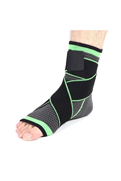 GermaNova Suport pentru gleznă, textil și nailon, negru/verde, mărimea L