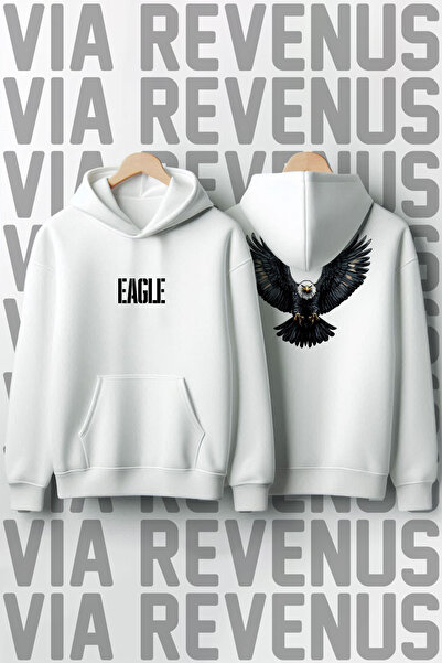 Vordevia Суитшърт с качулка и принт на орел