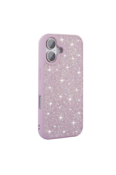 toyigoo غطاء آيفون 16 بلس بتصميم حجر لامع من تايجو - أرجواني