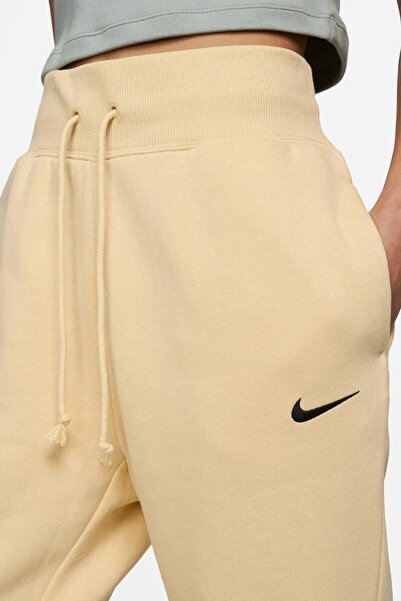 Nike Sportswear Phoenix Fleece Women Jogger Yüksek Belli Bol Kalıp Şardonlu Kadın Eşofman Altı Sarı
