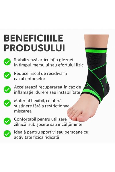 GermaNova Glezniera elastica cu sustinere ligamentara, negru, unisex, marimea M
