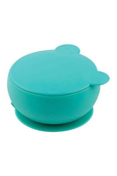 OiOi Silicone Bowl with Lid Aqua Green
