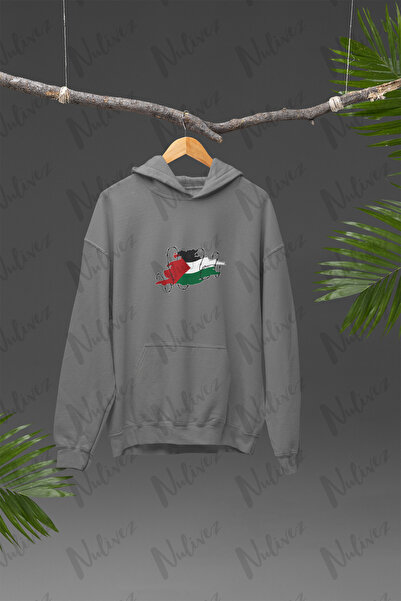 Nulivez هودي كبير الحجم للجنسين عالي الجودة مطبوع عليه تصميم الحرية الفلسطينية