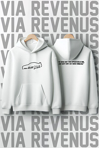 Vordevia Hanorac cu glugă cu imprimeu Paul Walker față și spate