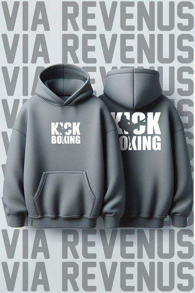 Vordevia سويت شيرت بقلنسوة مطبوعة من الأمام والخلف من كيك بوكسينغ