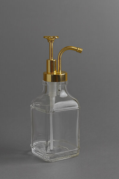 House Bird Lüks Sıradışı Cam Sıvı Sabunluk Gold Detaylı