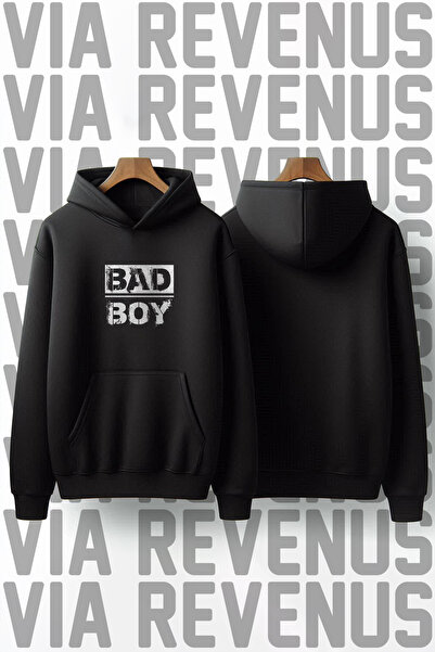 Vordevia Hanorac cu glugă cu imprimeu Bad Boy