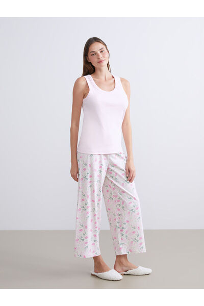 LC Waikiki Блискучі вибори від Shining Store | Жіночі піжамні штани з еластичним поясом і квітковим принтом