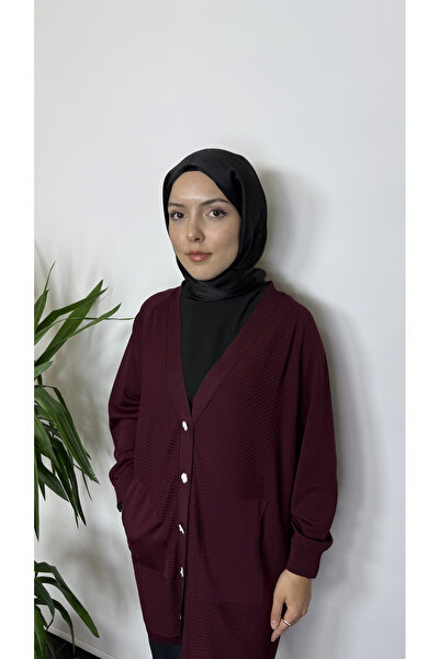 Ghisa Mürdüm Renk Hırka