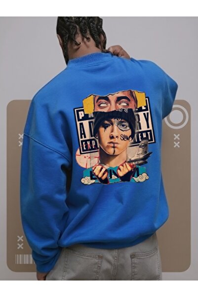 Wish BF سويت شيرت للجنسين من EMINEM مصنوع من القطن المطبوع بألوان متعددة وياق...