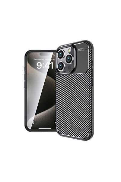 toyigoo iPhone 16 Pro Uyumlu Tygo Black Silicone Cover-Black