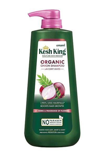 kesh king شامبو البصل العضوي لتساقط الشعر مع أوراق الكاري 600 مل