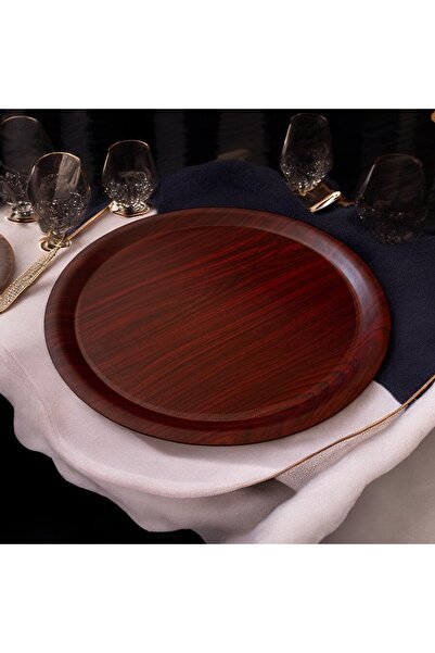 BARITCIOGLU Round Non-Slip Tray Presentation Tray Medium Size 38 cm